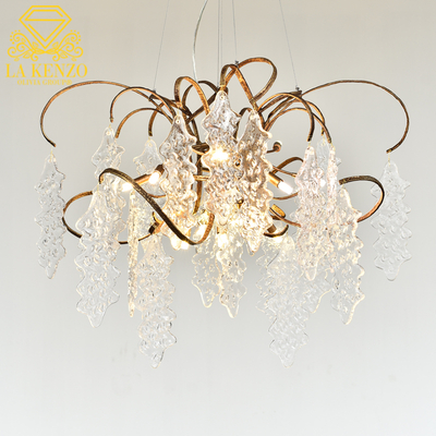 Italian Liquid G9 Crystal Ripple Modern Pendant Lamp 