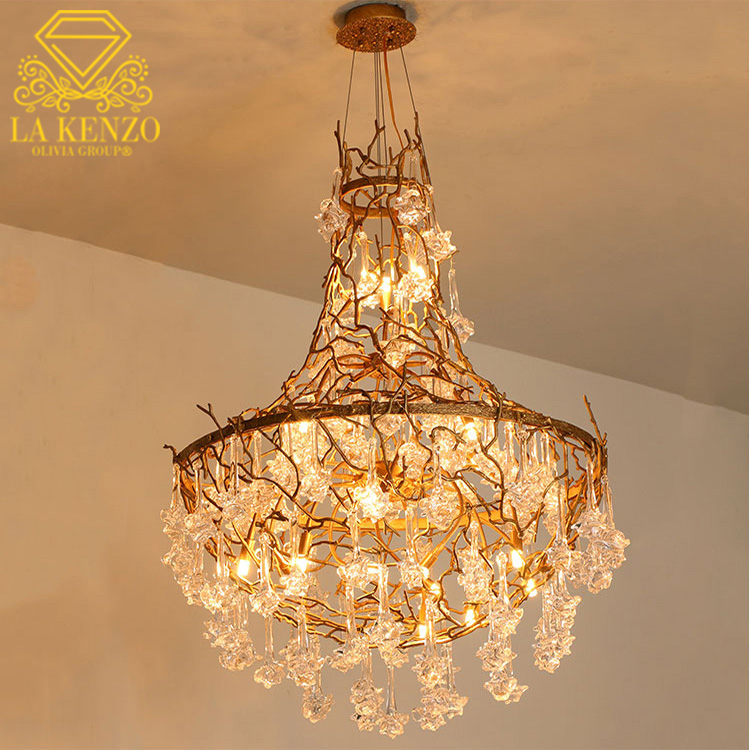 Italian Liquid Flowers Crystal Modern Lamp 