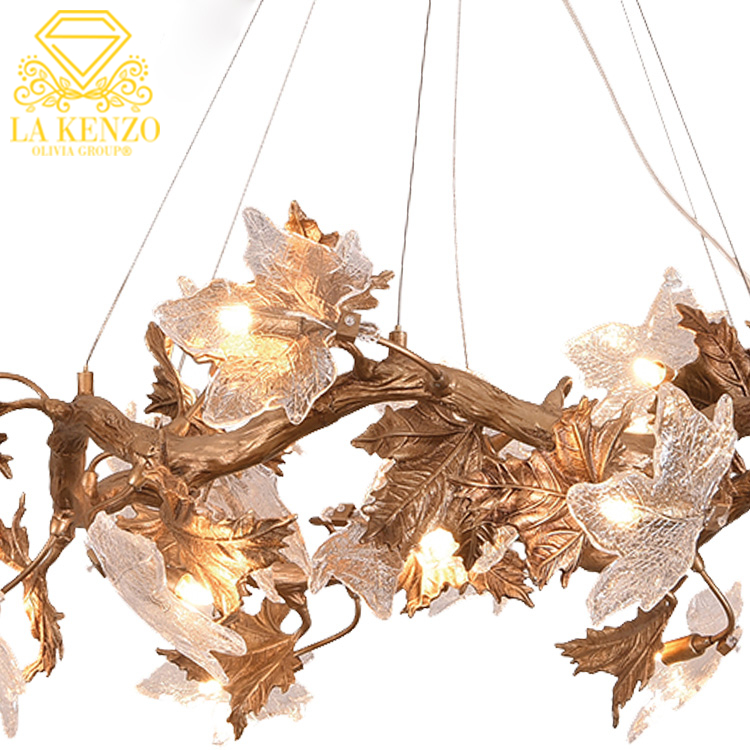 Italian Liquid Leaf glass Modern Pendant Lamp 