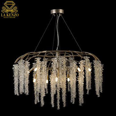 Italian Liquid Modern Lamp K9 Crystal Chandelier Luxury