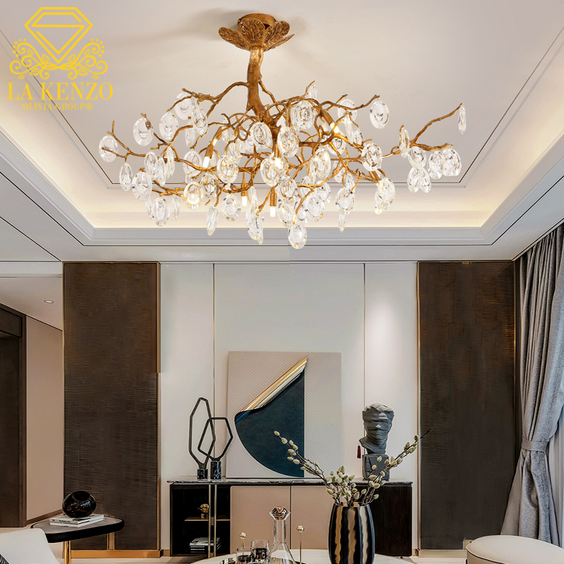 Italian Liquid Copper Crystal Modern Pendant Lamp 