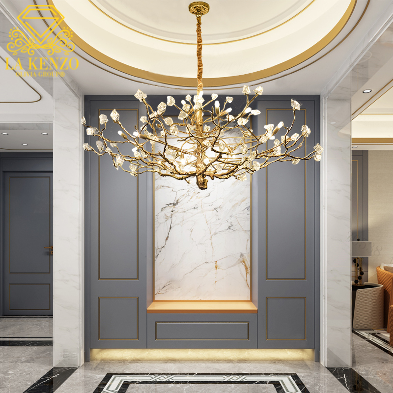 Italian Liquid G9 Crystal Stones Modern Pendant Lamp 