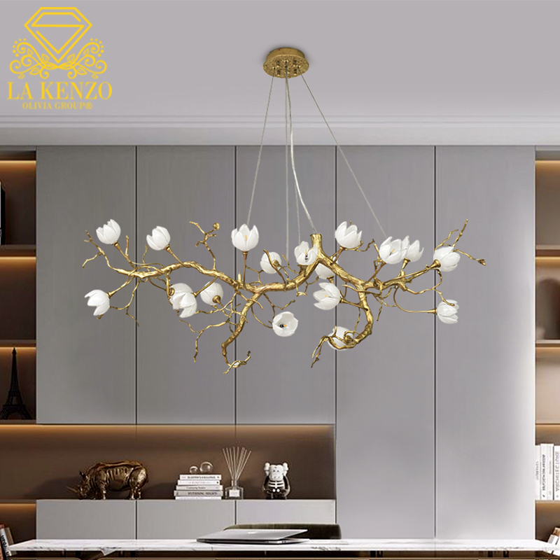 Italian Liquid G9 Crystal Flowers Modern Pendant Lamp 