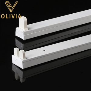 Single Double lamp holder lighting led fluorescent t8 tube light fixtures