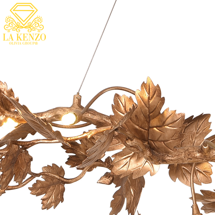 Italian Liquid G9 Crystal Maple Leaf Modern Pendant Lamp 