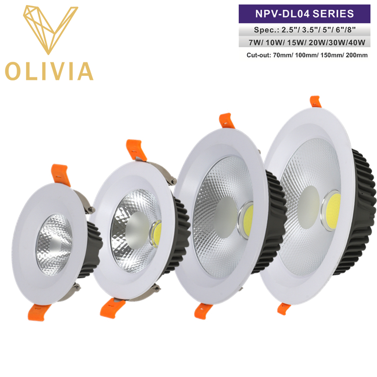 Office Embedded LED Downlight 7W/10W/15W/20W/30W