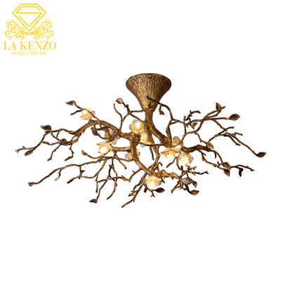 Italian Liquid Flowers Modern Copper Pendant Lamp 